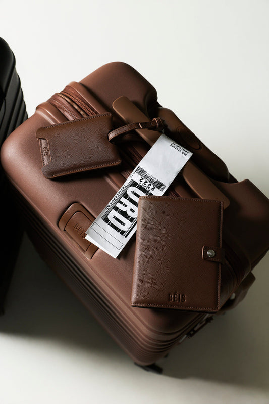 The Passport & Luggage Tag Set in Maple