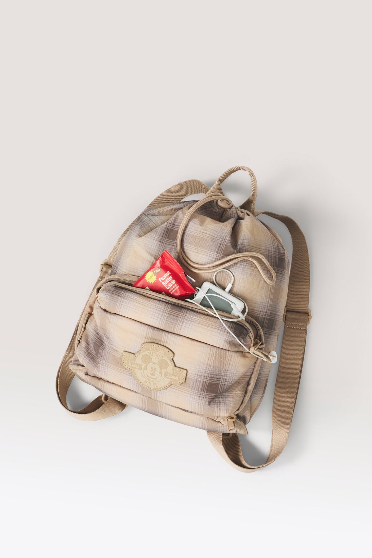 The Disney Compactible Backpack in Plaid