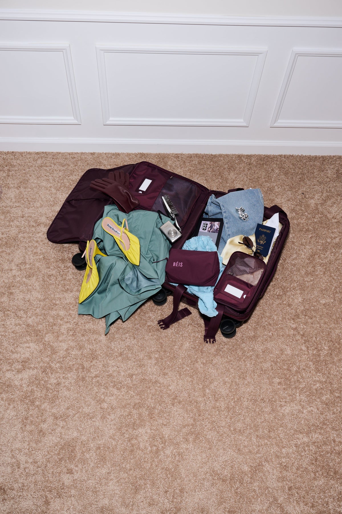 The Carry-On Roller in Glossy Plum