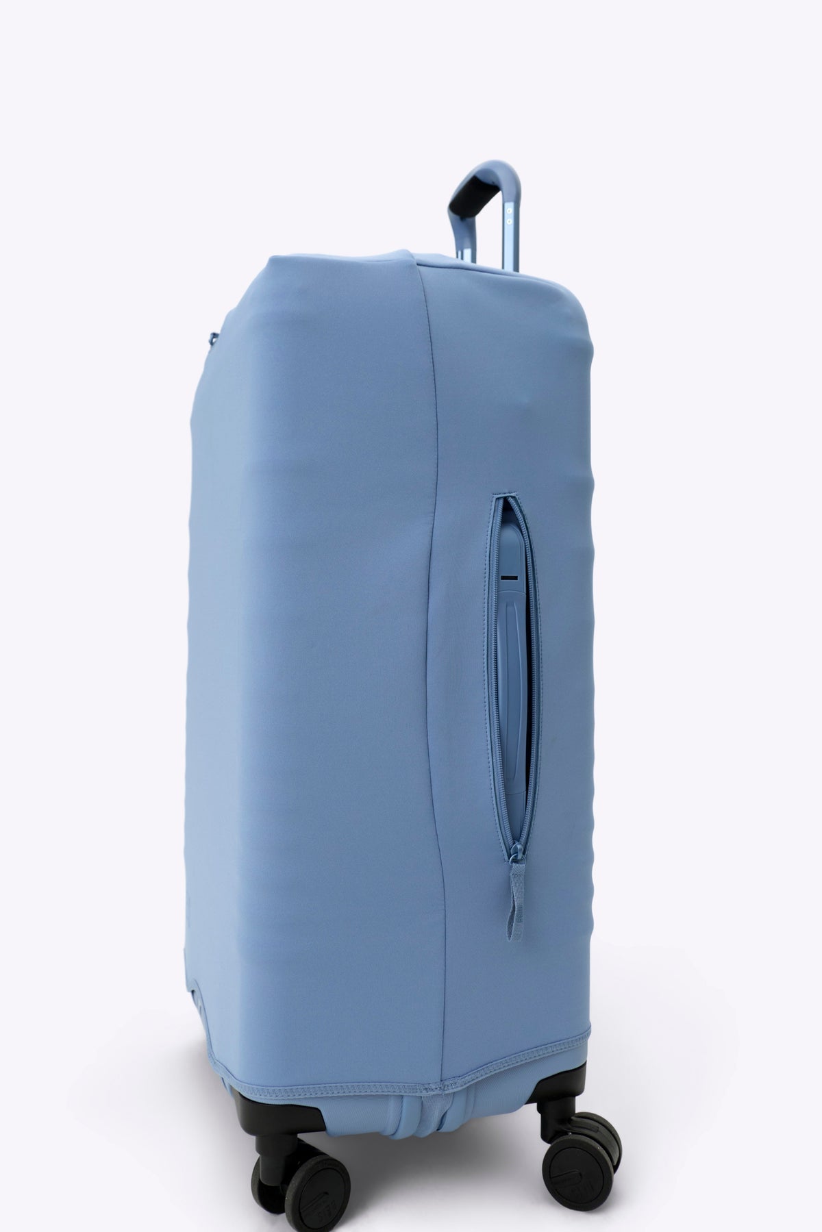 The Hybrid Check-In Luggage Cover in Dusty Blue