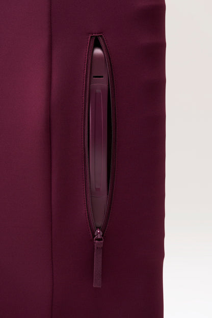 The Medium Check-In Luggage Cover in Plum