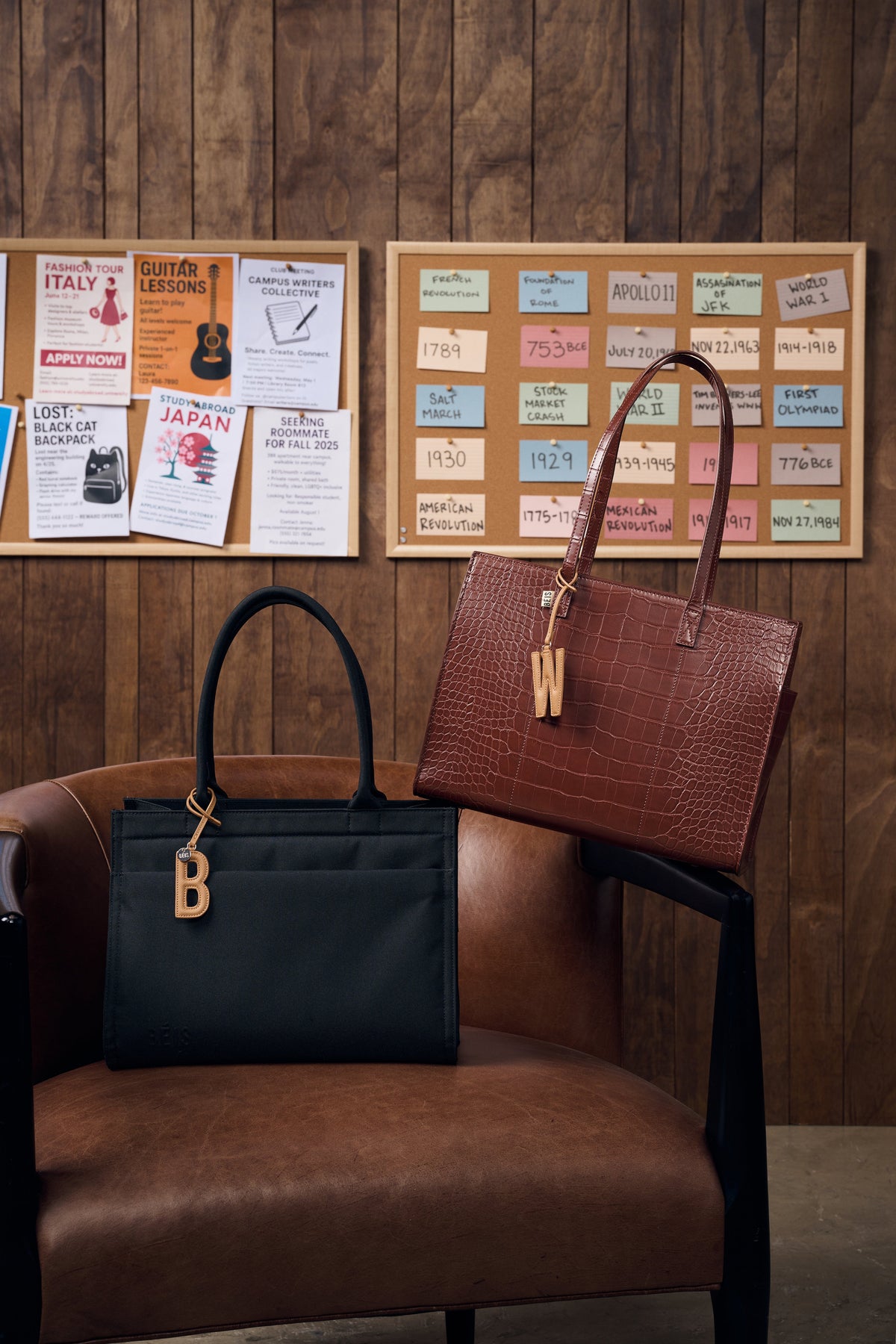 The Letter Charm in Camel